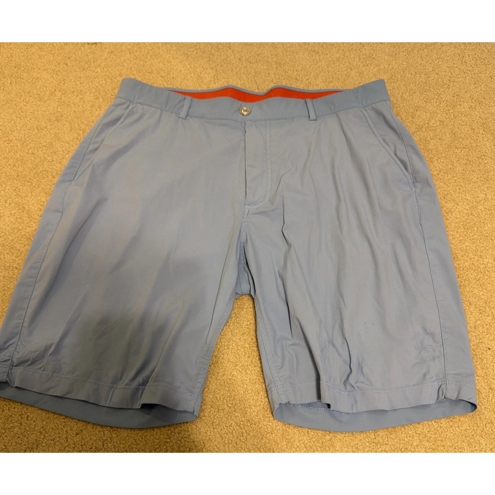Redvanly Hanover Pull-On Golf Shorts Men's L SKY BLUE Performance Stretch 9"